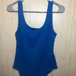 Blue Ribbed Bodysuit *FREE GIFT WITH PURCHASE*